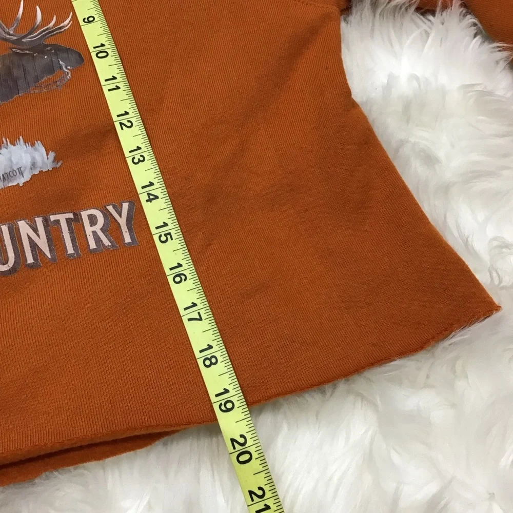 “Born to Roam" High Country Lifestyle Cowgirl Cute Cropped Sweatshirt Elk L - Picture 6 of 8